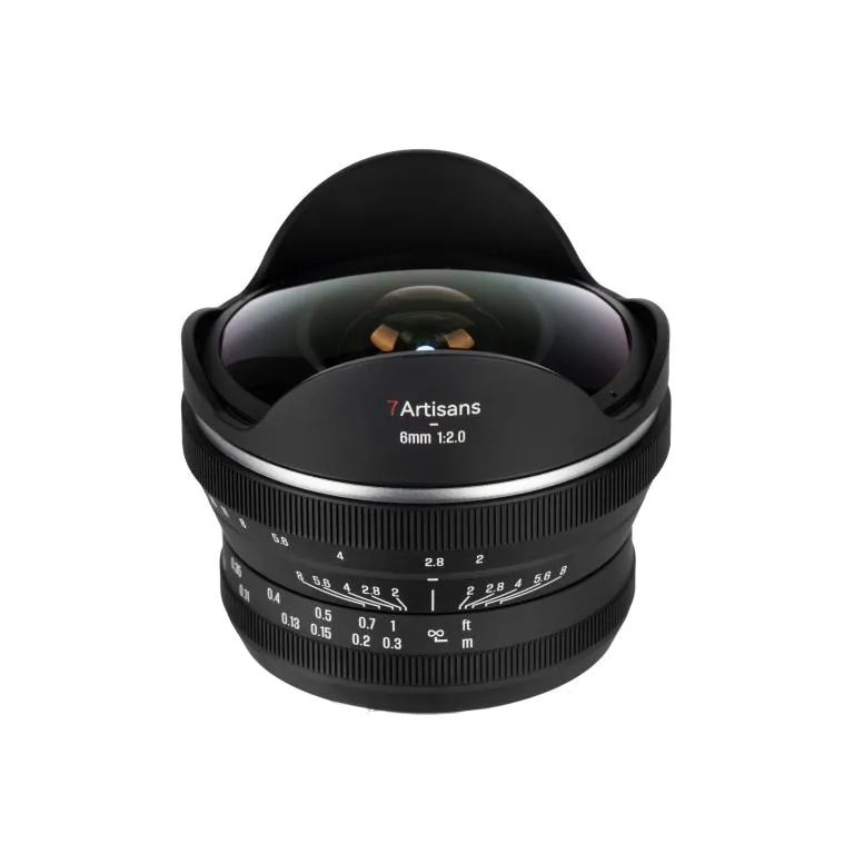  7Artisans 6mm f/2.0 – extremt fisheye-objektiv för Fujifilm X (APS-C) Rask levering fra Sverige.