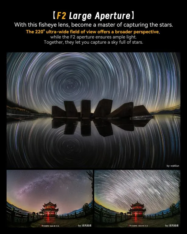  7Artisans 6mm f/2.0 – extremt fisheye-objektiv för Fujifilm X (APS-C) Rask levering fra Sverige.