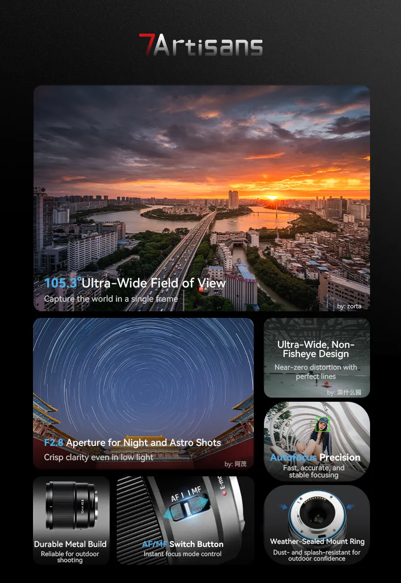  7Artisans AF 10mm f/2.8 objektiv APS-C for Fujifilm X Rask levering fra Sverige.