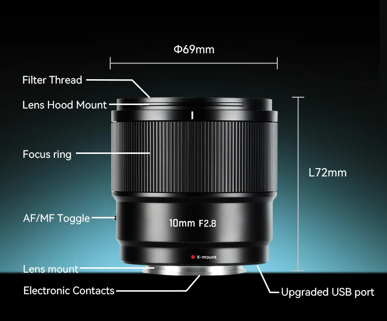  7Artisans AF 10mm f/2.8 objektiv APS-C for Fujifilm X Rask levering fra Sverige.