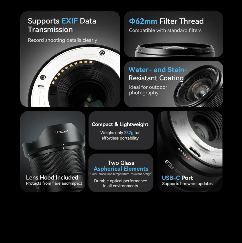  7Artisans AF 10mm f/2.8 objektiv APS-C for Fujifilm X Rask levering fra Sverige.