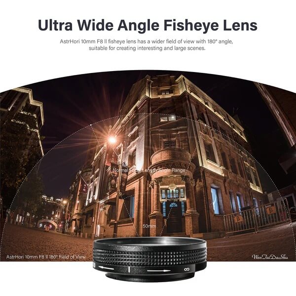 AstrHori AstrHori 10mm f/8 II objektiv APS-C for Micro 4/3 - Fisheye Vidvinkel