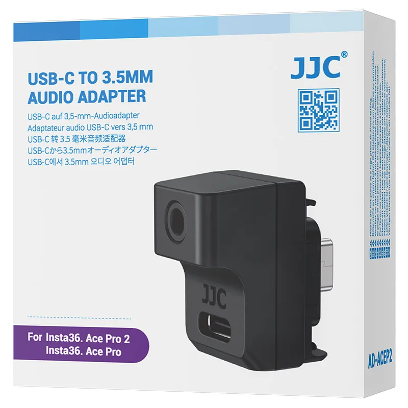  JJC AD-ACEP2 mikrofonadapter for Insta360 Ace Pro og Ace Pro 2 Rask levering fra Sverige.