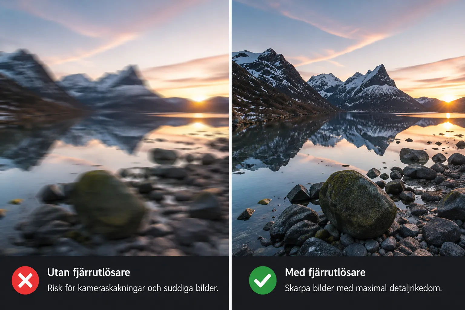 Fjernutløser med og uten