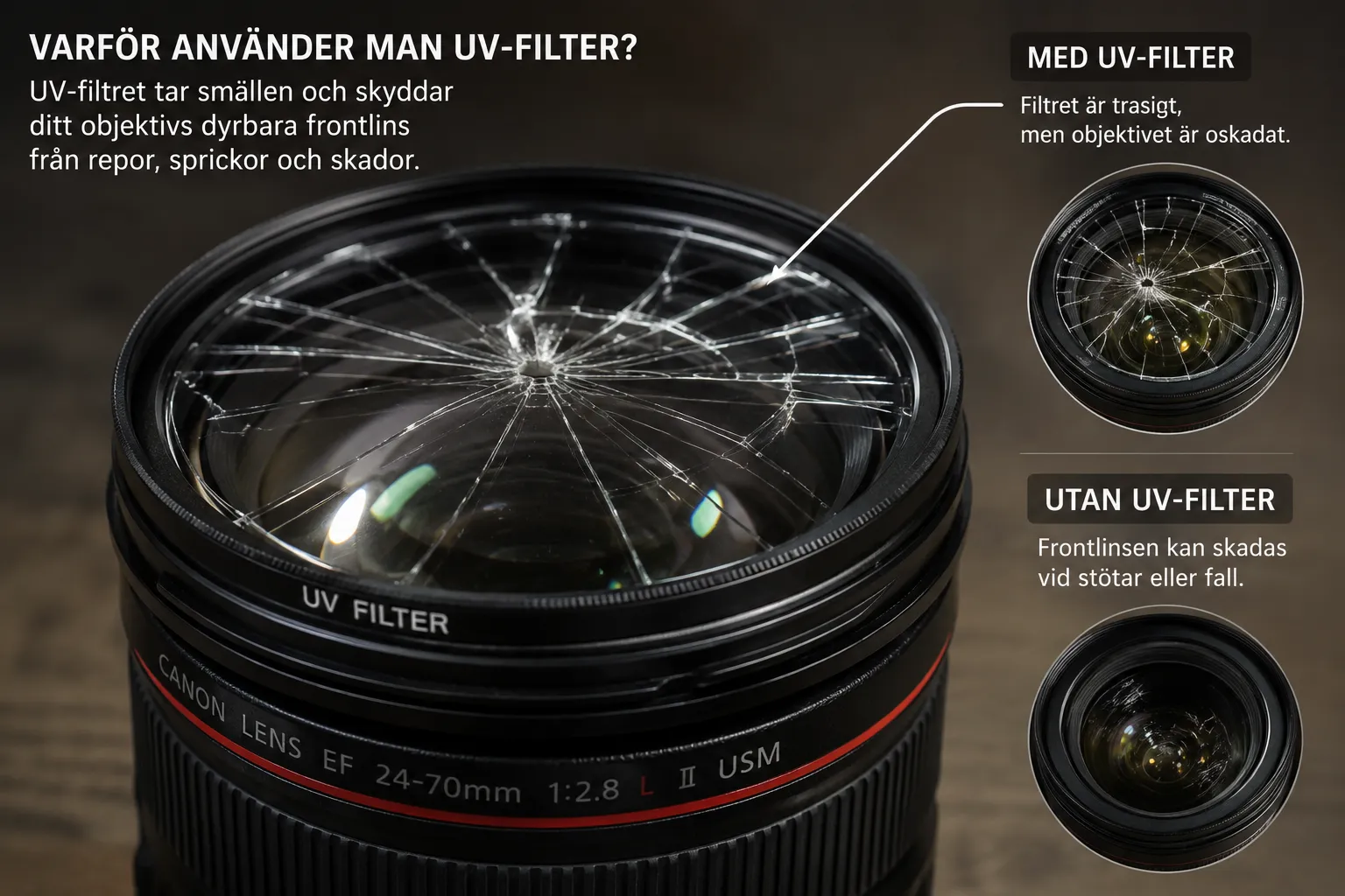 UV-filter beskytter objektivet