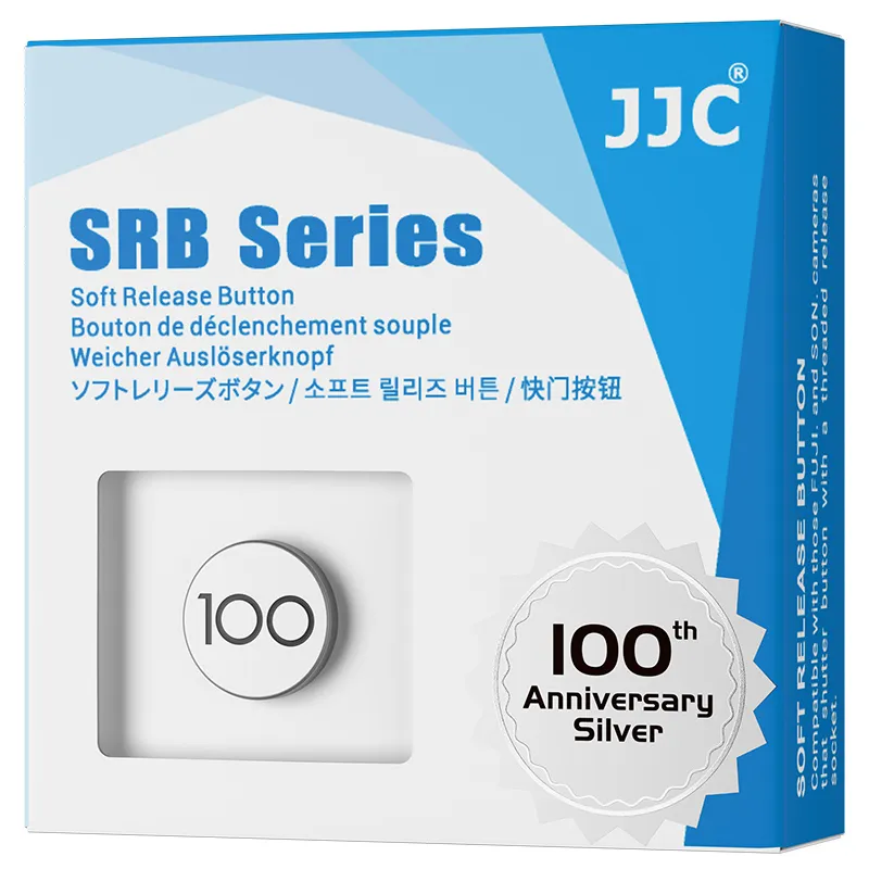  JJC SRB-L100 Utløserknapp – Sølv med 100-logo Rask levering fra Sverige.
