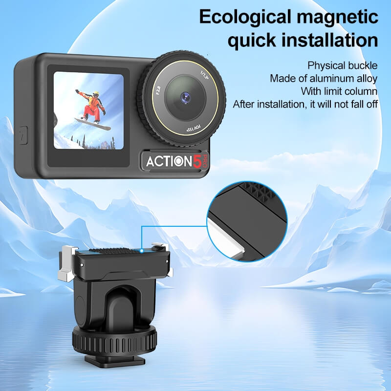  Puluz Blitzsko-feste for Osmo Action 5 Pro / 4 / 3 Rask levering fra Sverige.