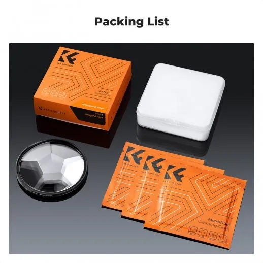  K&F Concept 58mm kaleidoskopfilter sekskantet – Nano-Basic Rask levering fra Sverige.