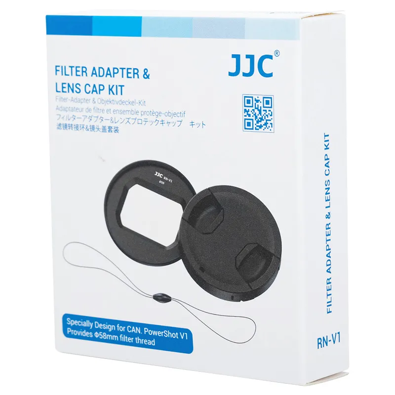 JJC 2 i 1 Filteradapter 37mm & objektivdeksel for Canon PowerShot V10 Rask levering fra Sverige.