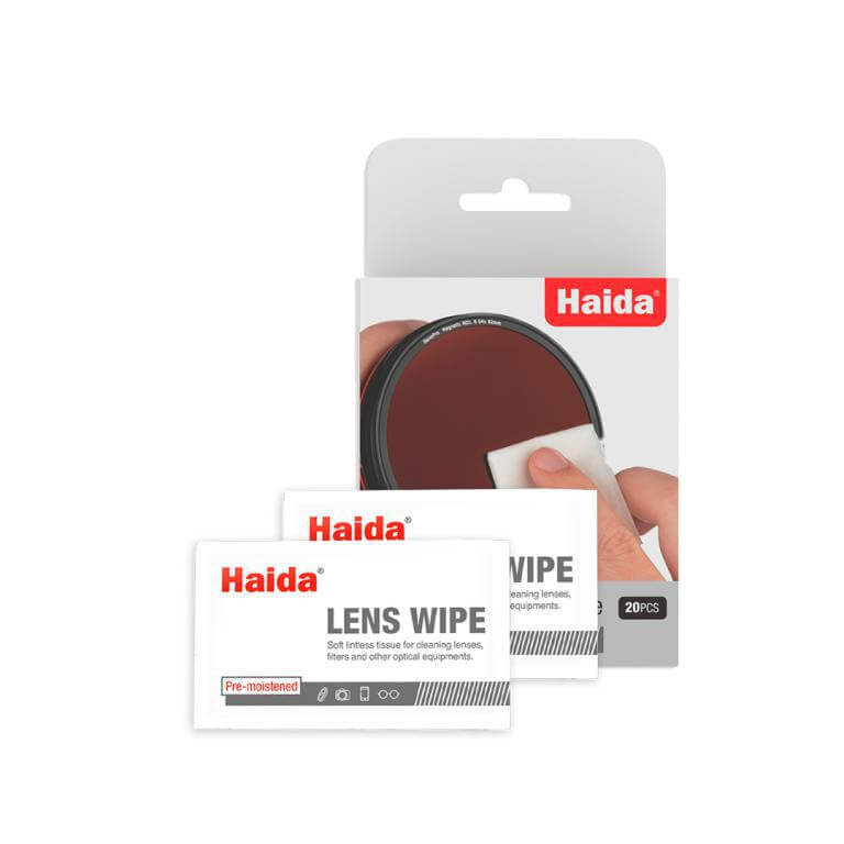Haida Haida 20 stk fuktede Rengjøringsservietter for rengjøring av optikk, mobil