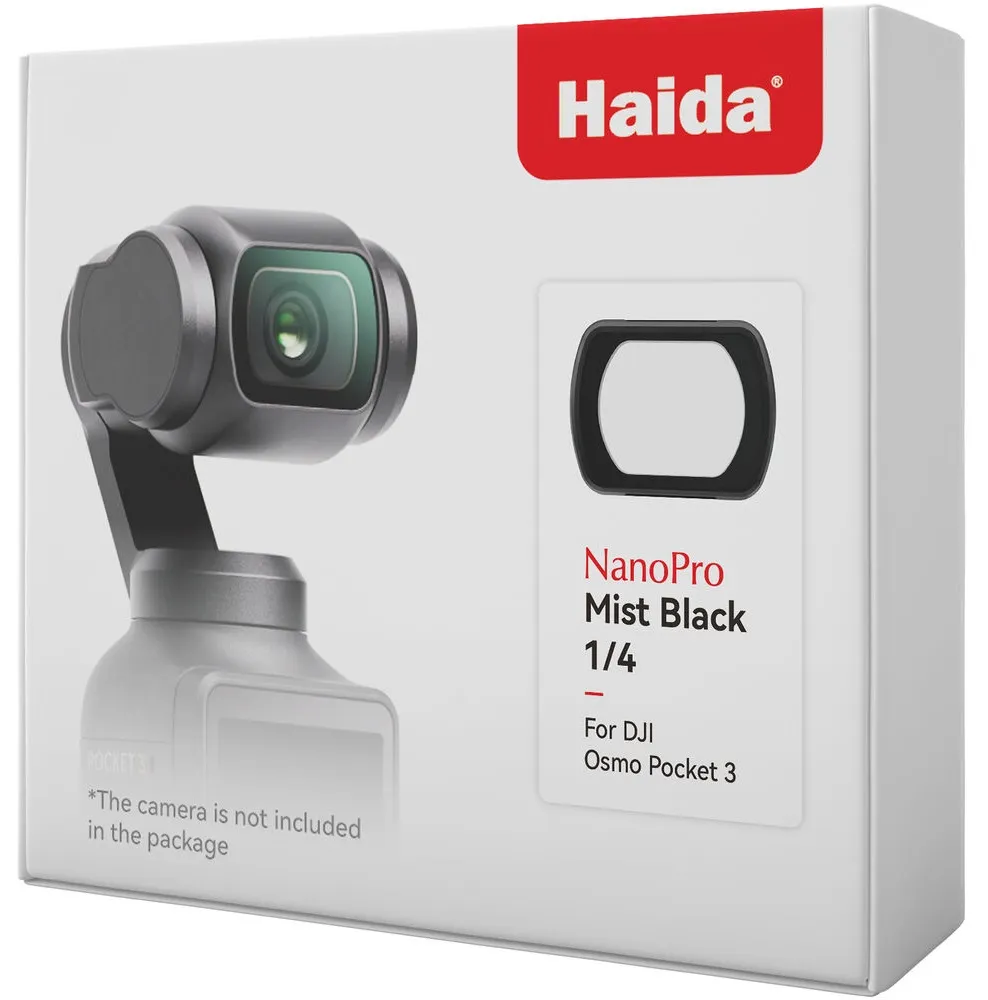  Haida Black Mist 1/4-filter for DJI Osmo Pocket 3/4 Rask levering fra Sverige.