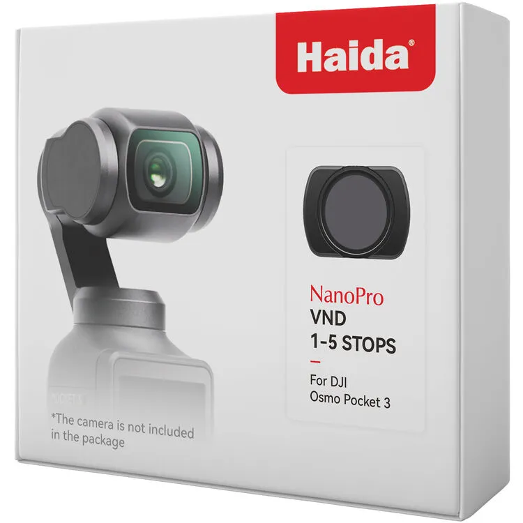  Haida VND-filter 1–5 stop til DJI Osmo Pocket 3/4 Rask levering fra Sverige.