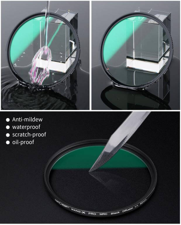  K&F Concept Black Diffusion 1/1 filter Nano-X Rask levering fra Sverige.