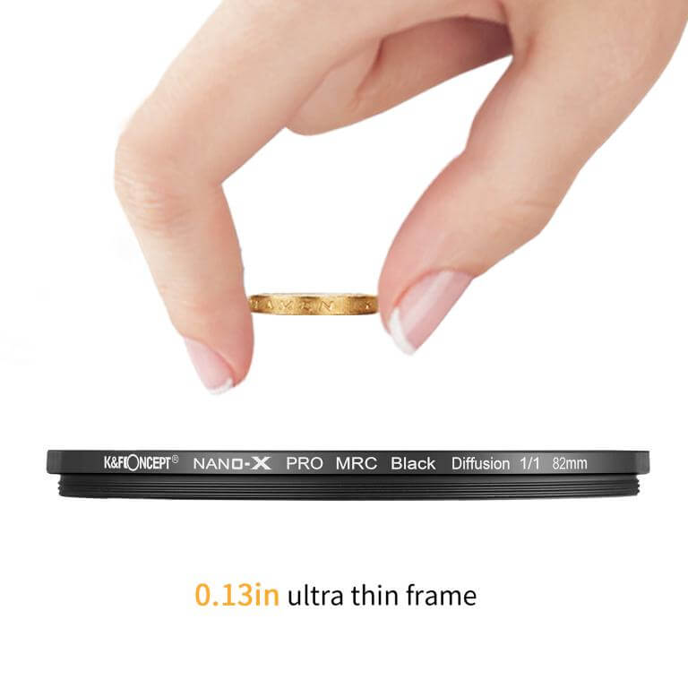  K&F Concept Black Diffusion 1/1 filter Nano-X Rask levering fra Sverige.