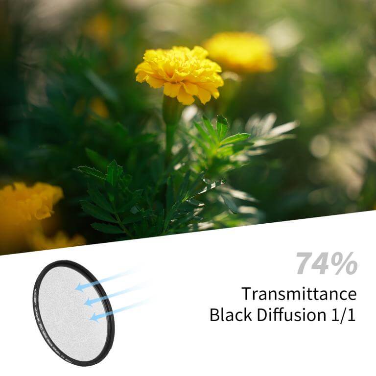  K&F Concept Black Diffusion 1/1 filter Nano-X Rask levering fra Sverige.