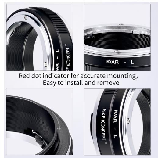  K&F Concept objektivadapter for Konica AR-objektiv til Leica L-kamerahus Rask levering fra Sverige.