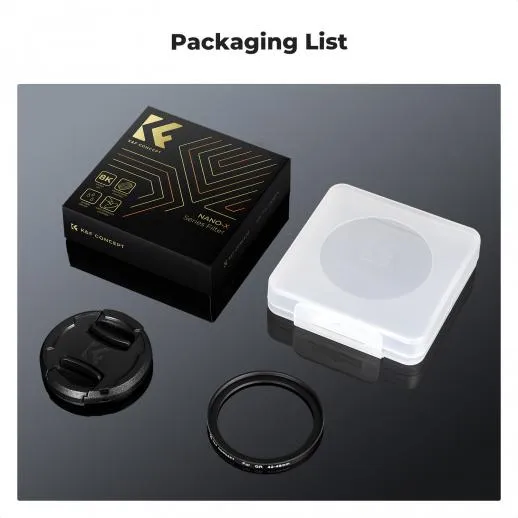 K&F Concept K&F Concept Step Up Ring 42-49 og objektivdeksel for Ricoh GR-serien