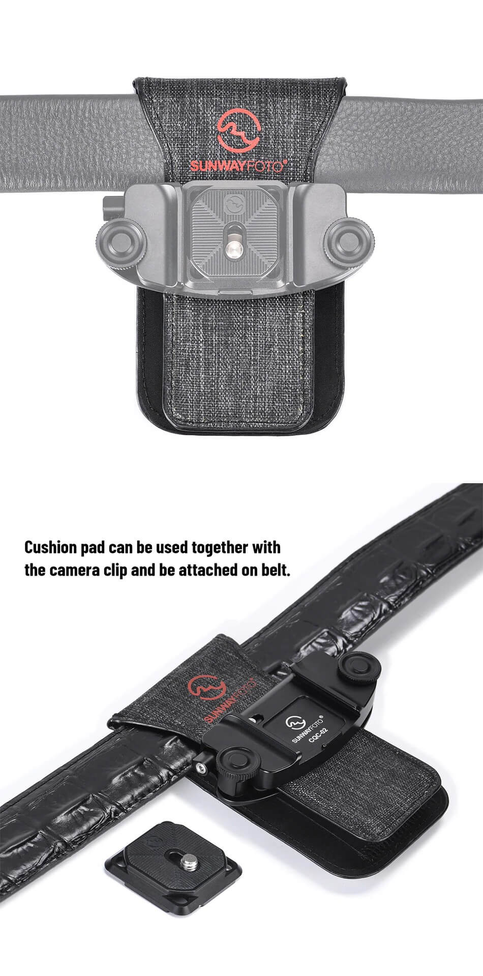 Sunwayfoto Sunwayfoto CQCP-01 Festepolstring for kameraholster/Camera Clip - Returex