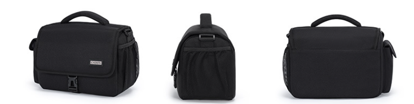  Caden D27 Trendy sort Skulderveske til kamera 24x19x14cm Rask levering fra Sverige.