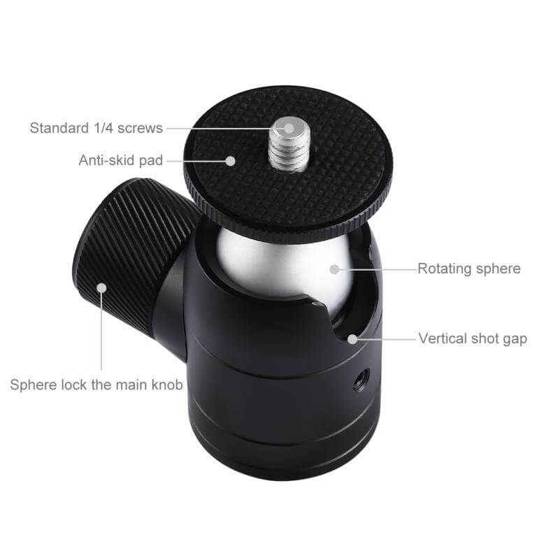 Puluz ministativ 15 cm for kamera & mobilholder av metall Rask levering fra Sverige.