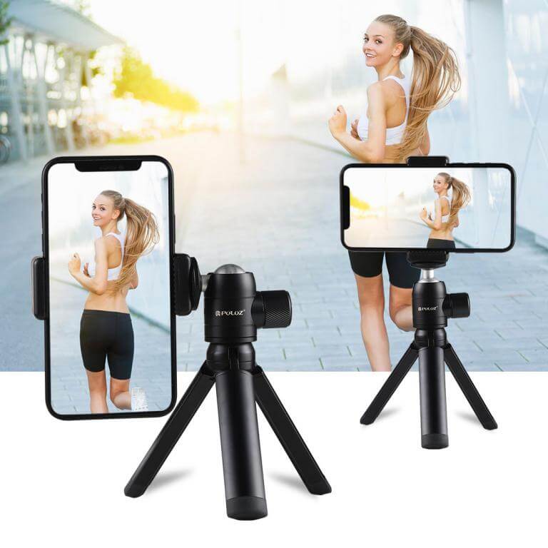 Puluz ministativ 15 cm for kamera & mobilholder av metall Rask levering fra Sverige.
