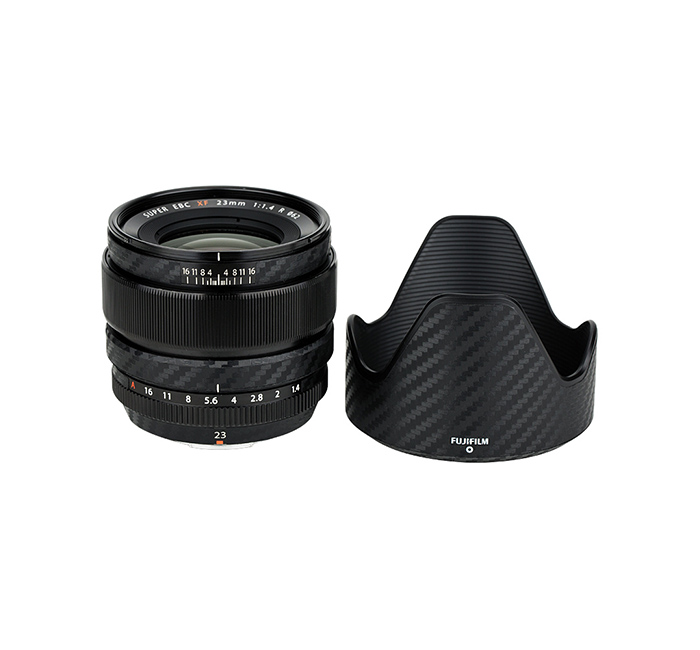 Kiwifotos Kiwifotos Skin for Fujifilm XF 23mm f/1.4 R - Svart karbonfiberfilm
