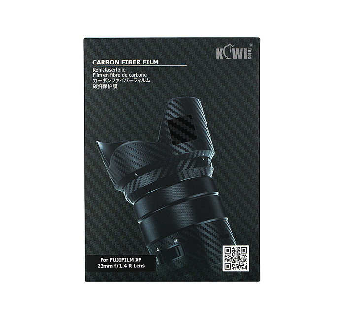 Kiwifotos Kiwifotos Skin for Fujifilm XF 23mm f/1.4 R - Svart karbonfiberfilm