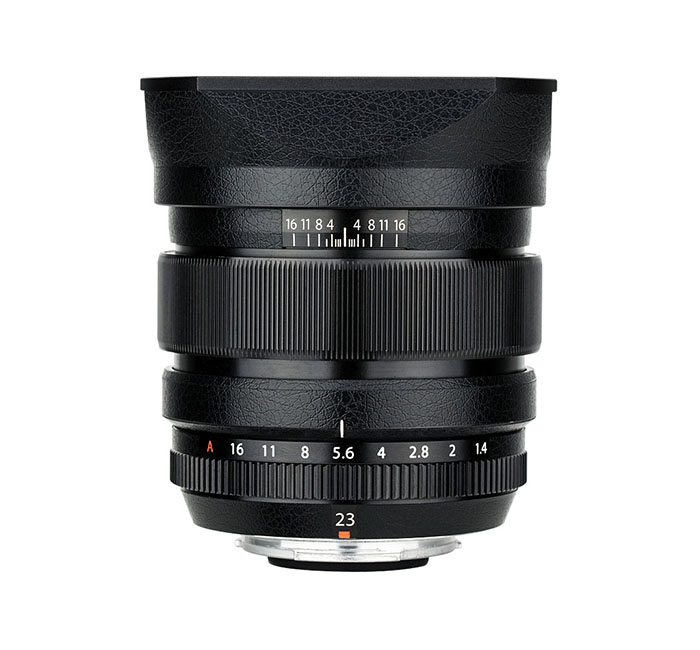 Kiwifotos Kiwifotos Skin for Fujifilm XF 23mm f/1.4 R - Svart lærtekstur