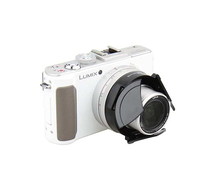 JJC JJC Automatisk frontdeksel for Panasonic DMC-LX7 Leica D-Lux6 Svart