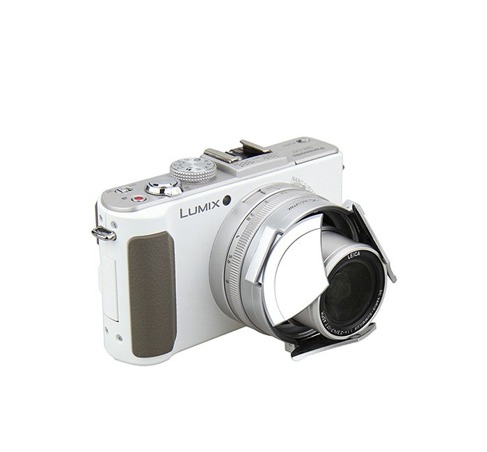 JJC JJC Automatisk frontdeksel for Panasonic DMC-LX7 Leica D-Lux6 Sølv