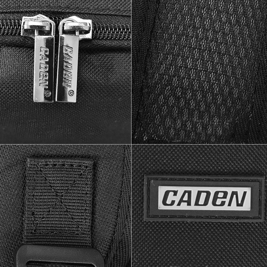 Caden Caden grønn Kameraryggsekk for 1 stk DSLR + 2–5 stk objektiv + 1 stk blits
