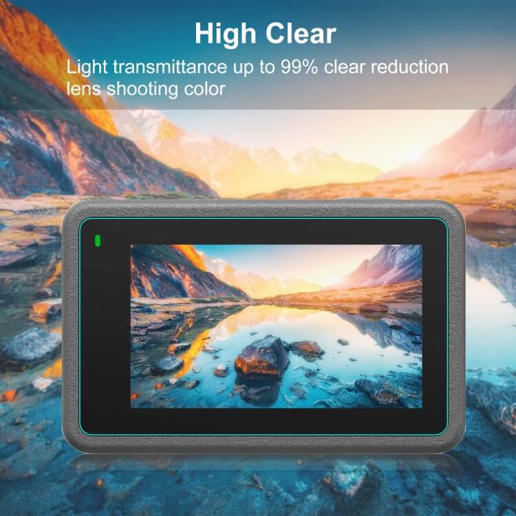  Skjermbeskyttelse og linsebeskyttelse for DJI Osmo Action 3 i herdet glass Rask levering fra Sverige.