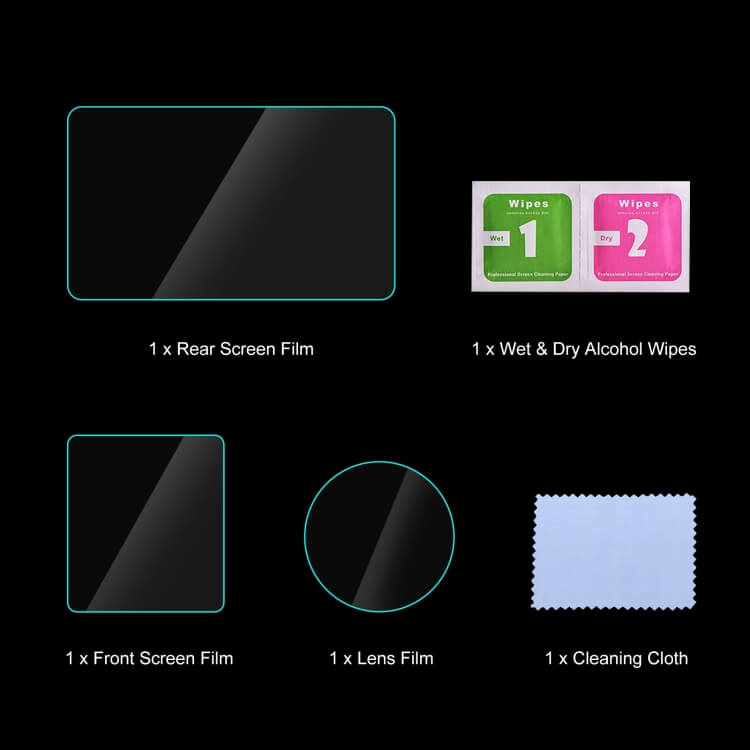  Skjermbeskyttelse og linsebeskyttelse for DJI Osmo Action 4 i herdet glass Rask levering fra Sverige.