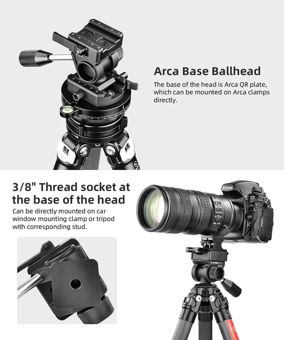 Sunwayfoto CPH-02 videohode med bilvindu­feste for kamera/kikkert Rask levering fra Sverige.
