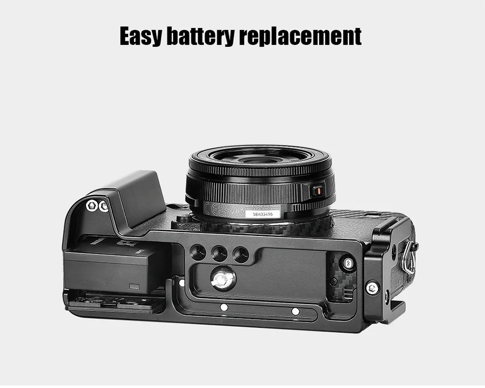  Sunwayfoto L-brakett med håndgrep for Fujifilm X-E5 (PFL-XE5) Rask levering fra Sverige.