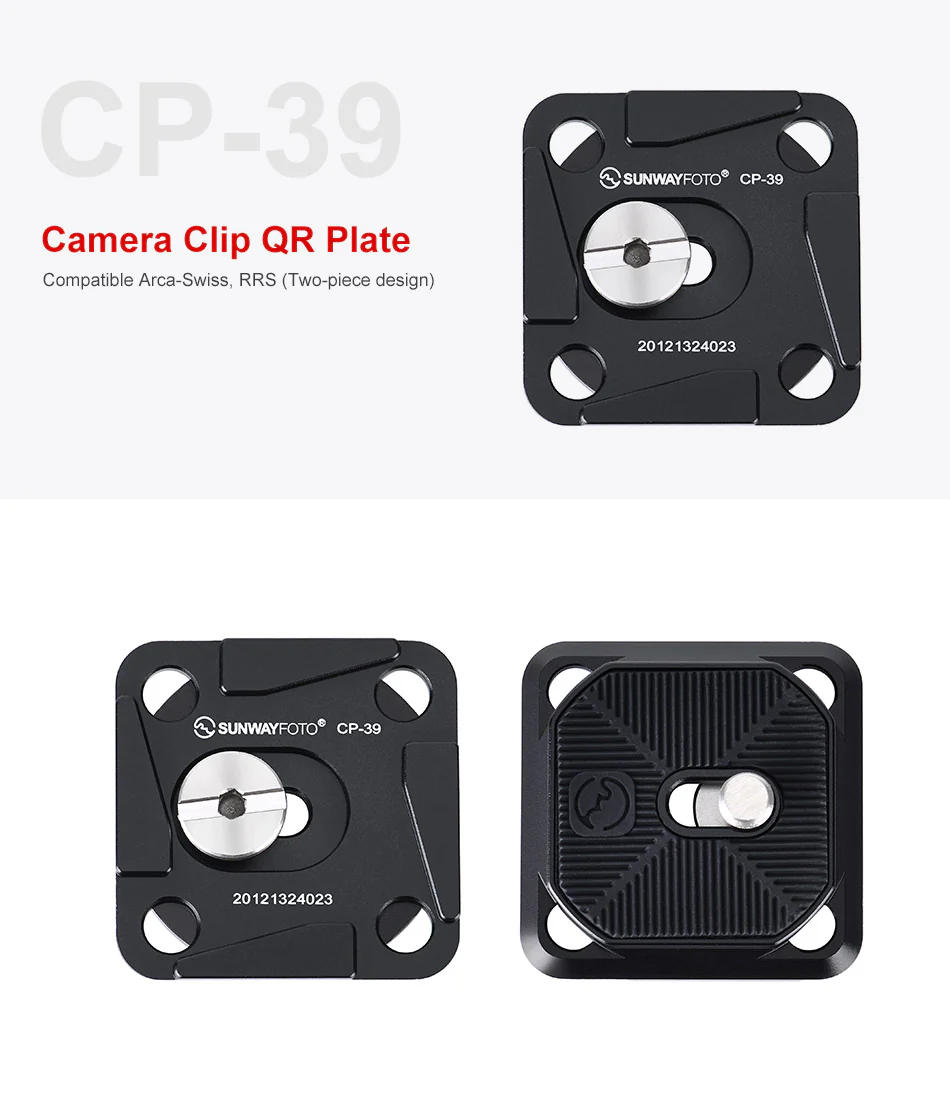 Sunwayfoto CP-39 hurtigplate (2-pk) – Arca-Swiss-kompatibel Rask levering fra Sverige.