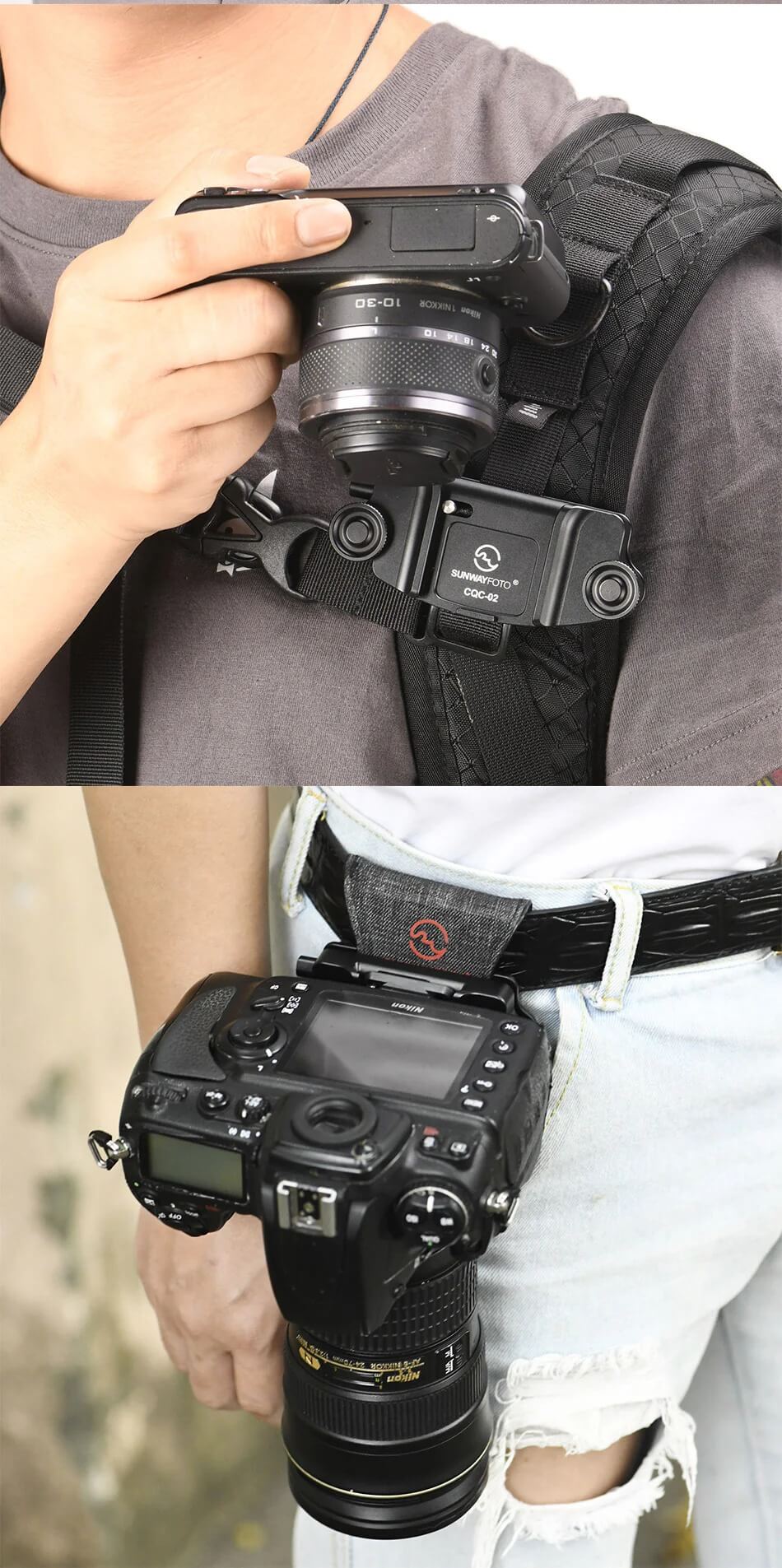 Sunwayfoto Sunwayfoto CQC-02 Kamerahylster med feste & Arca platta
