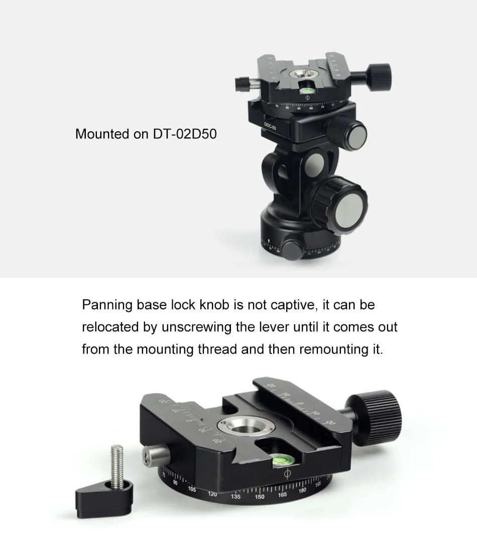  Sunwayfoto DDH-07 panoramafeste med låseratt for Arca Rask levering fra Sverige.