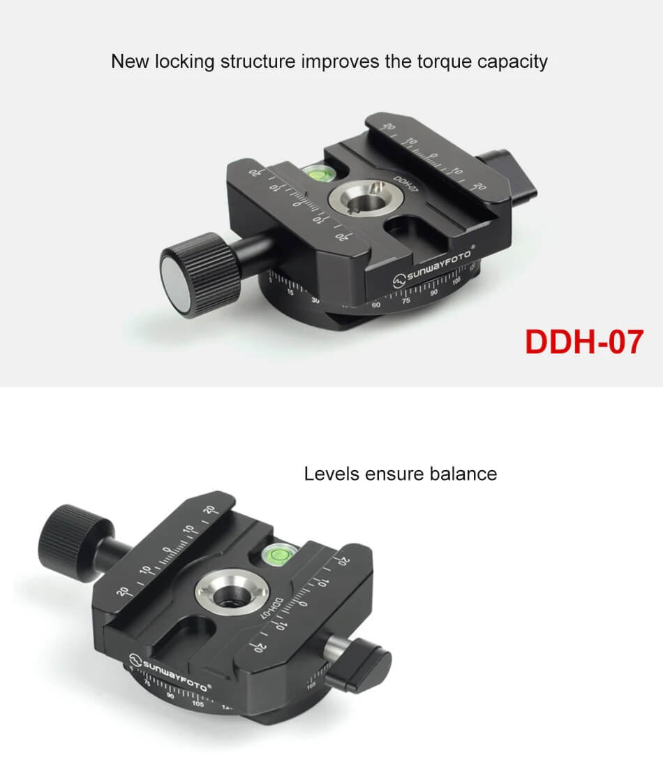  Sunwayfoto DDH-07 panoramafeste med låseratt for Arca Rask levering fra Sverige.