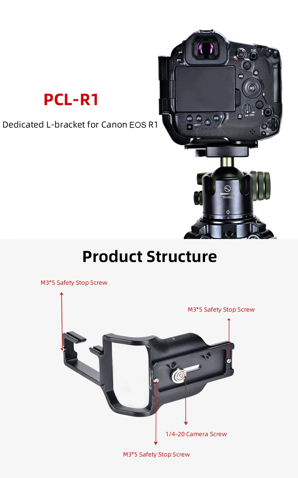 Sunwayfoto Sunwayfoto l-bracket for Canon EOS R3