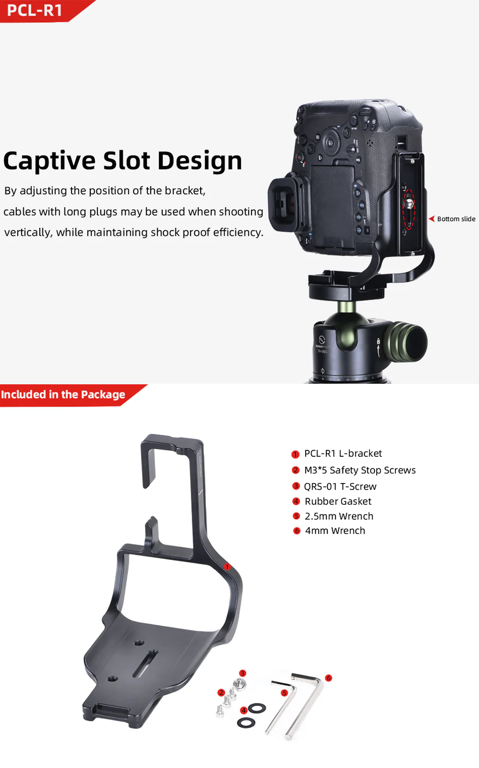 Sunwayfoto Sunwayfoto l-bracket for Canon EOS R3