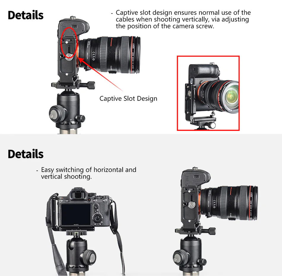 Sunwayfoto L-brakett for Sony A7RIV & A9II Rask levering fra Sverige.