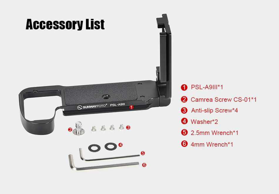 Sunwayfoto L-Bracket for Sony A9III & A1II Rask levering fra Sverige.