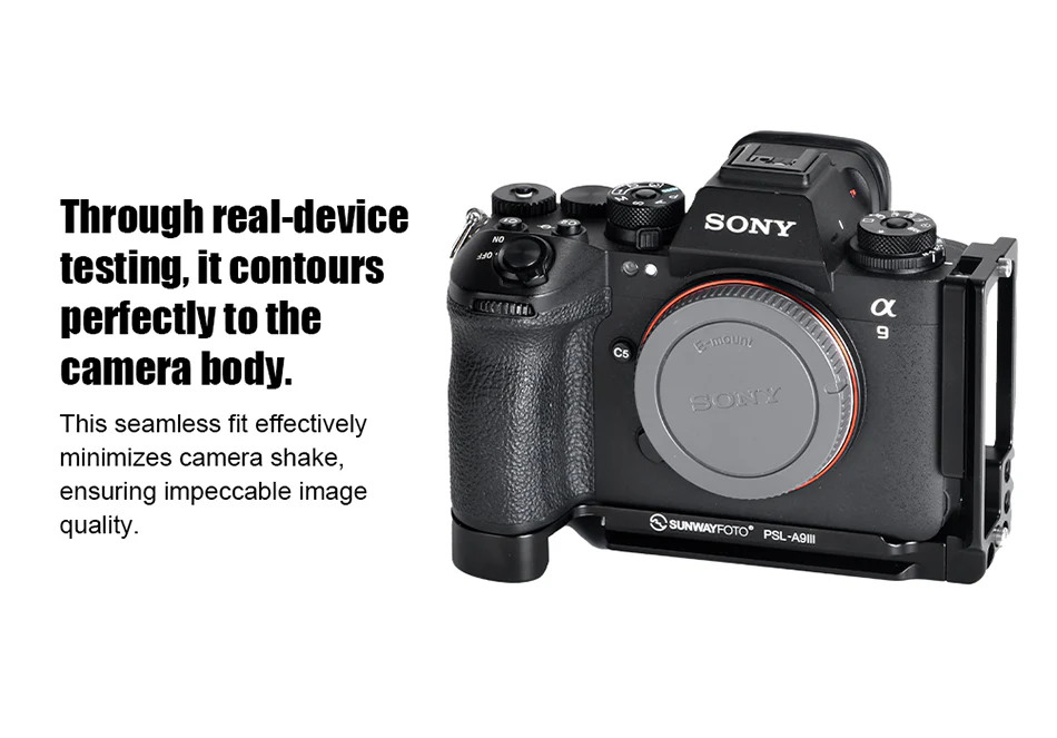 Sunwayfoto L-Bracket for Sony A9III & A1II Rask levering fra Sverige.