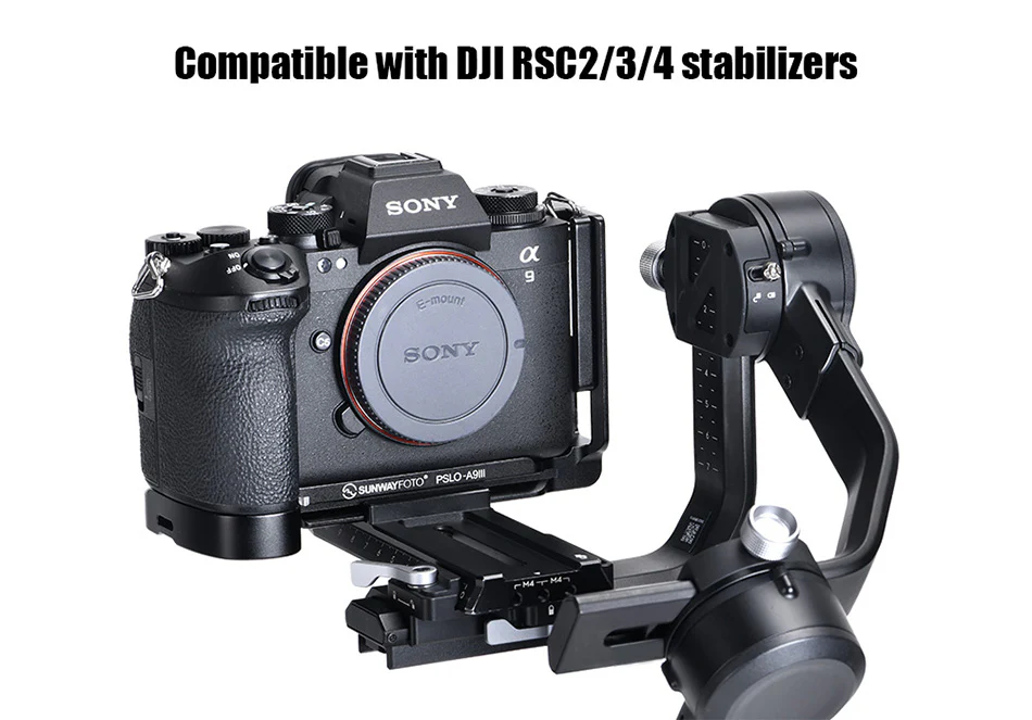  Sunwayfoto L-brakett i ett stykke for Sony A9 III & A1 II – Arca-Swiss Rask levering fra Sverige.