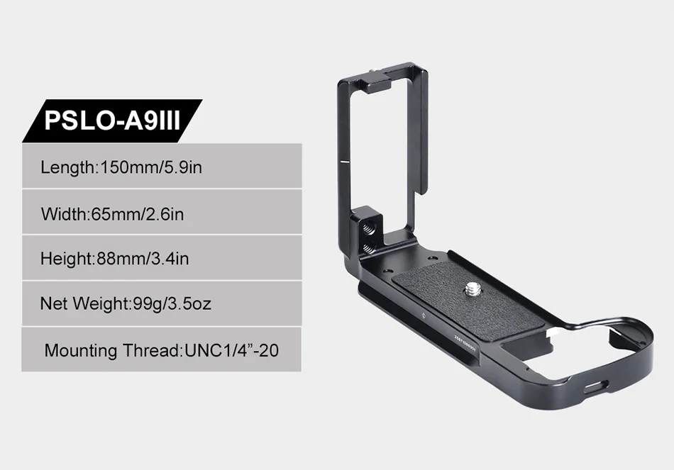  Sunwayfoto L-brakett i ett stykke for Sony A9 III & A1 II – Arca-Swiss Rask levering fra Sverige.