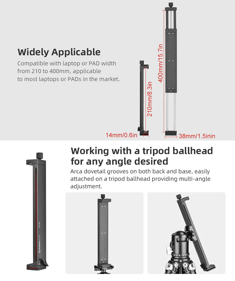 Sunwayfoto Sunwayfoto PC-05 Holder for Nettbrett og Laptop