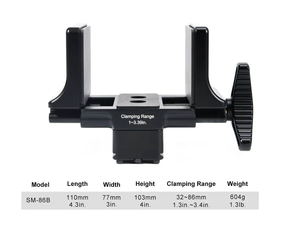 Sunwayfoto Sunwayfoto SM-86B – Robust sadelfeste for jakt og Arca Swiss stativ