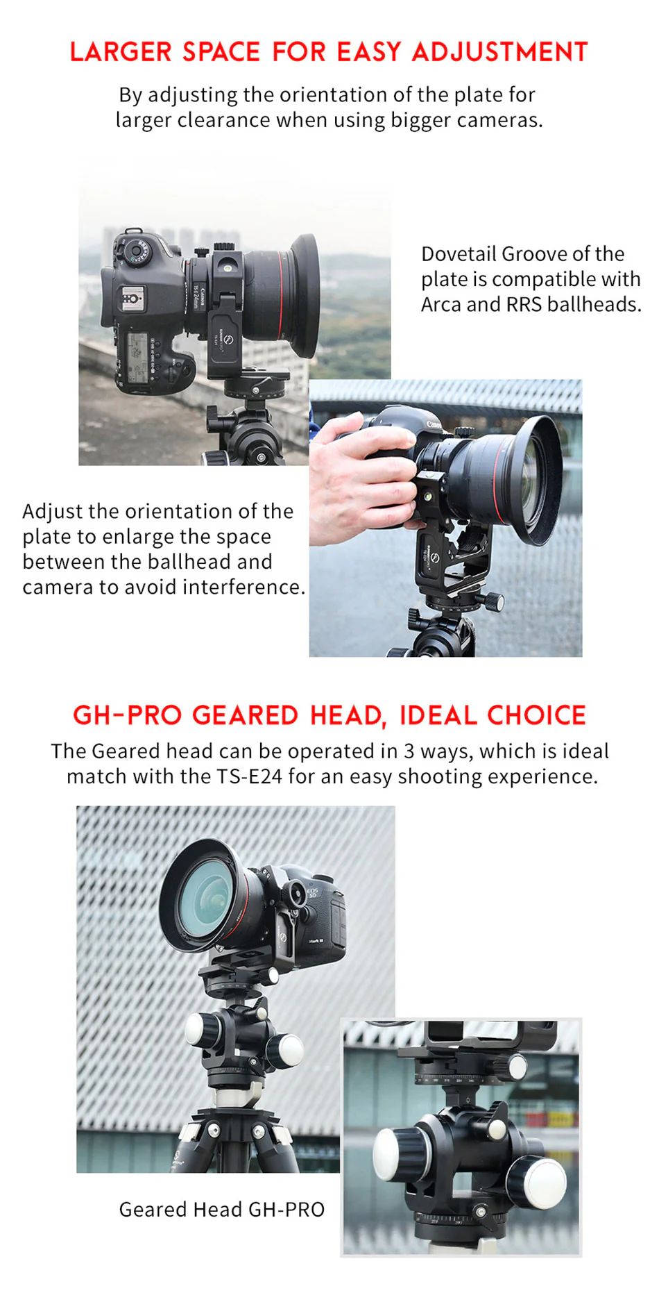 Sunwayfoto Sunwayfoto TS-E24 Feste for Canon tilt-shift-objektiv TS-E17 TS-E24