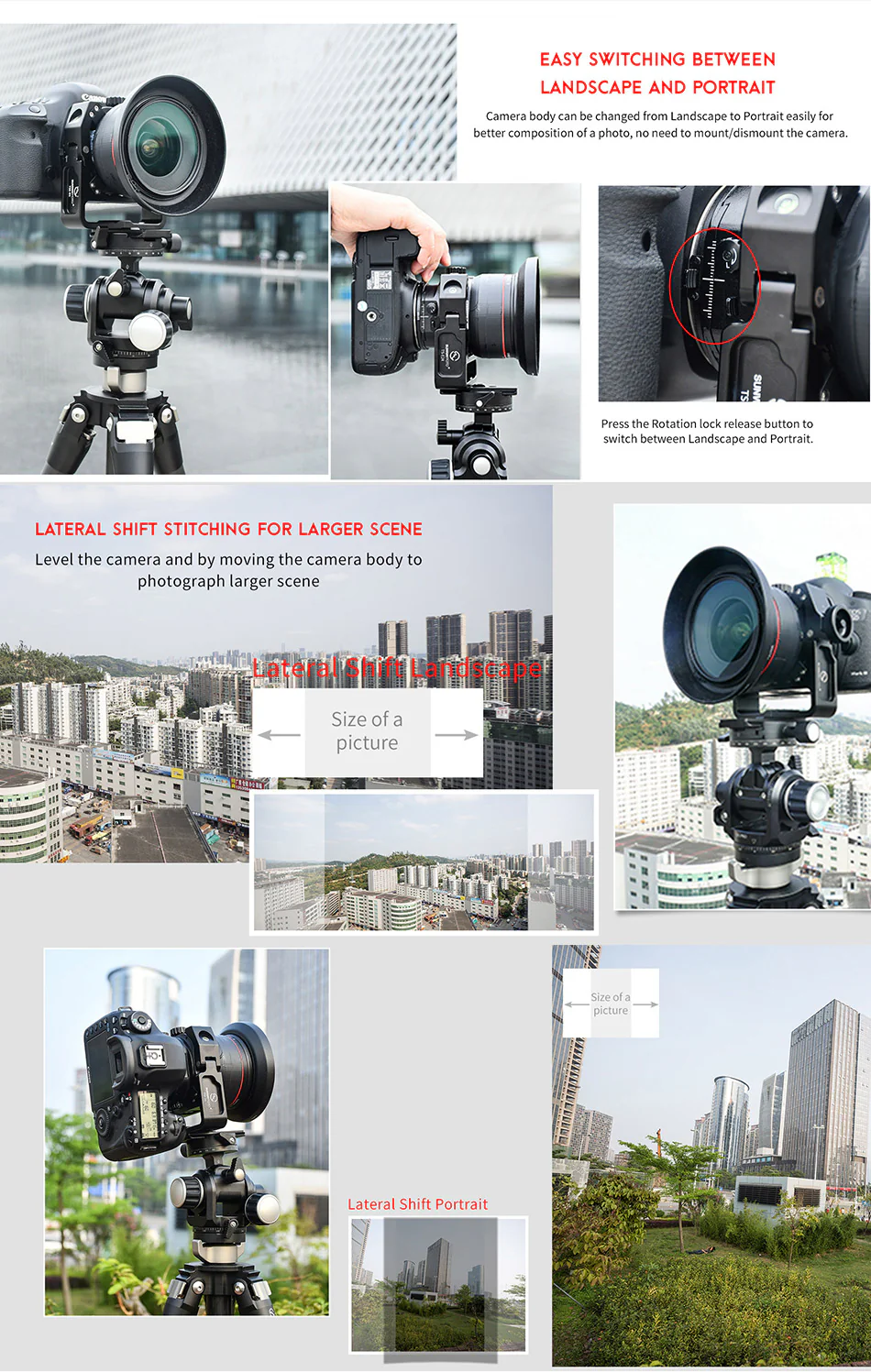 Sunwayfoto Sunwayfoto TS-E24 Feste for Canon tilt-shift-objektiv TS-E17 TS-E24